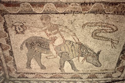 Athlete Receiving a Trophy after Winning the Desultor Race, from the Floor of a House by Roman